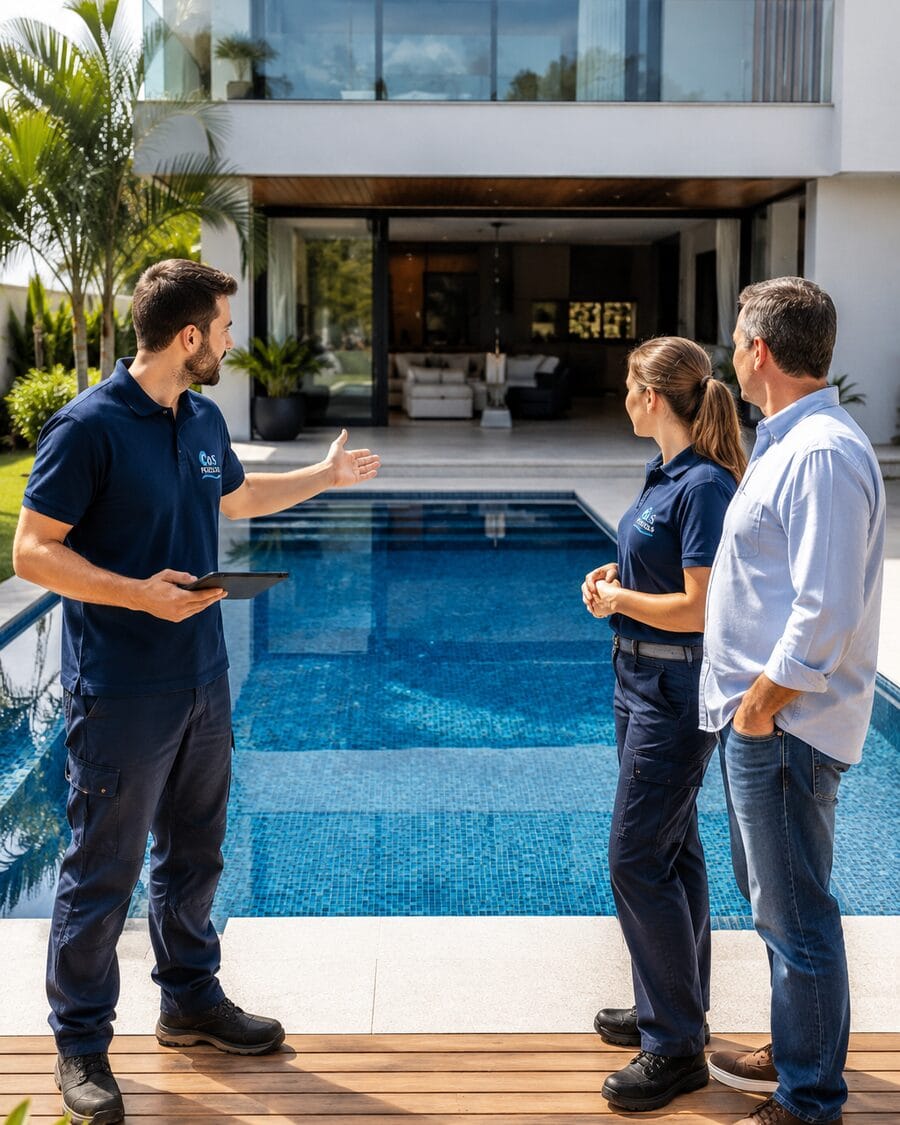 Piscina construída pela C&S Piscinas