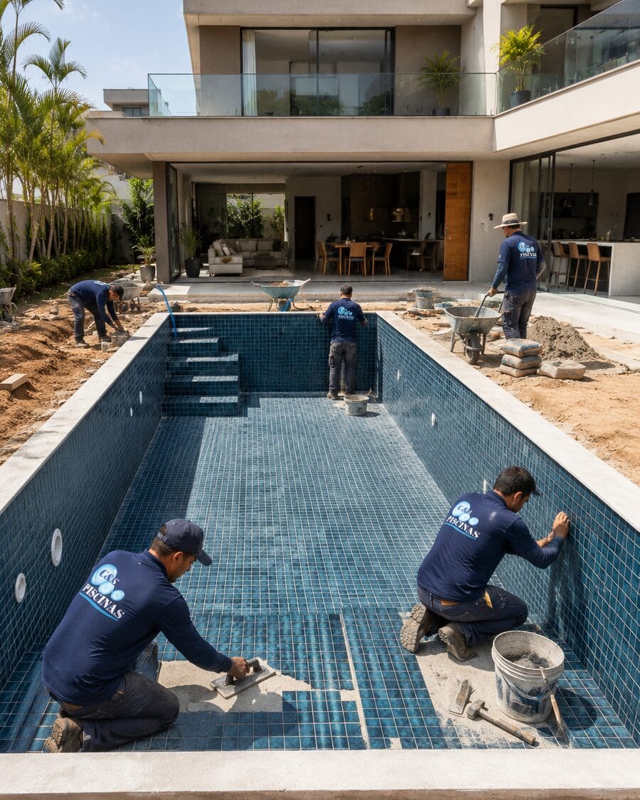 Piscina construída pela C&S Piscinas